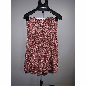 Strapless floral dress